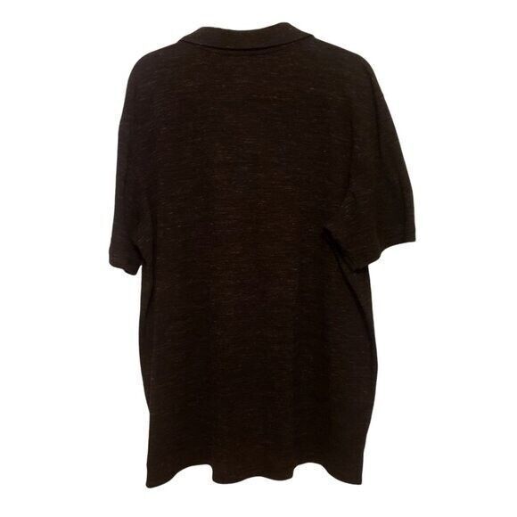 George Mens Sz XL Black  Solid Short Sleeve Polo Shirt - Picture 4 of 9